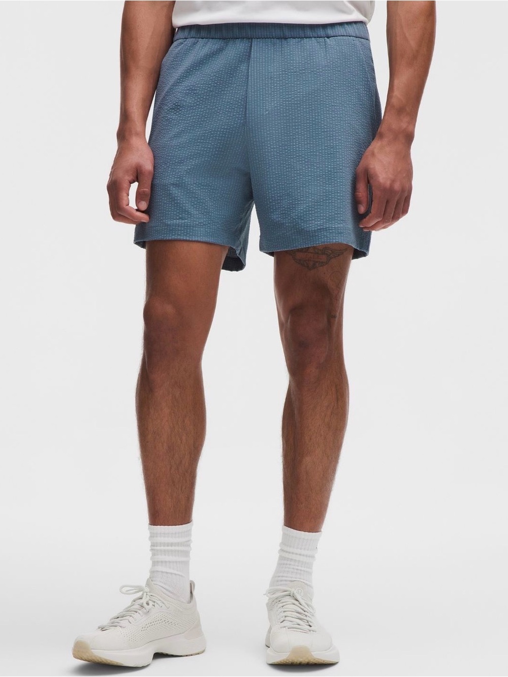 NWT Lululemon ABC Textured WovenAir Pull-on Short 5" in SteelBlue
